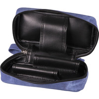 Leather-Look Pipe Pouch for 2 pipes Jeans Blue