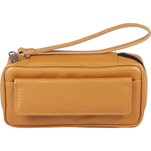 Leather-Look Pipe Pouch for 2 pipes Light Brown 