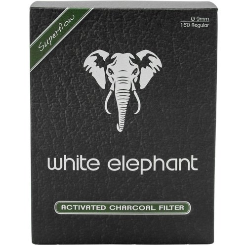 White Elephant 150 Activated Charcoal Filters 9mm. 