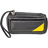 Leather-Look Pipe Pouch for 2 pipes Black/Yellow