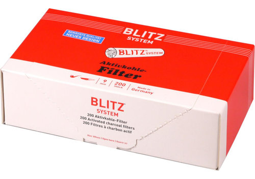 Blitz 9 mm. Pipe Filter Box of 200 