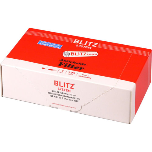 Blitz 9 mm. Pipe Filter Box of 200 