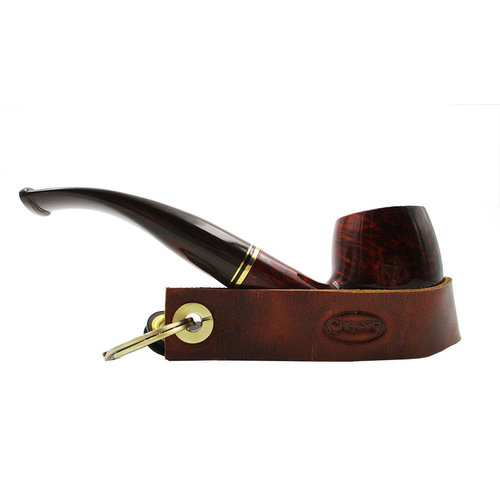 Pipe Stand Chacom Leather Brown 