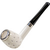 Pijp Block Meerschaum Billiard Carved Silver Cap