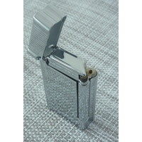 Pipe Lighter Barling Baron Chrome Stripes