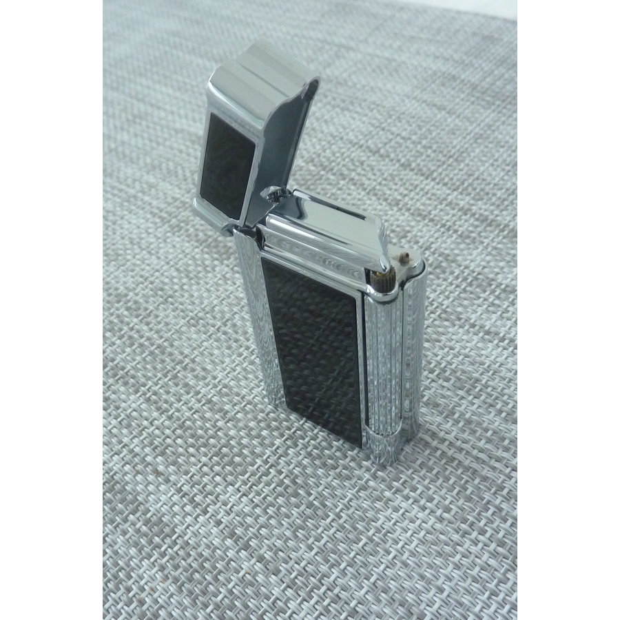 Pipe Lighter Barling Baron Chrome Black