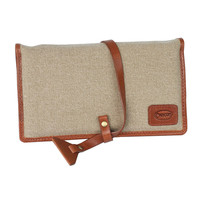 Chacom Roll Up Pipe Pouch for 2 pipes Leather & Canvas