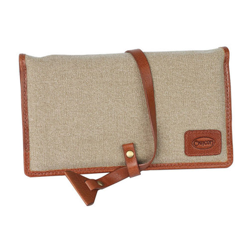 Chacom Roll Up Pipe Pouch for 2 pipes Leather & Canvas 