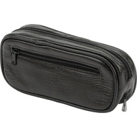 Leather Pipe Pouch for 2 pipes Black