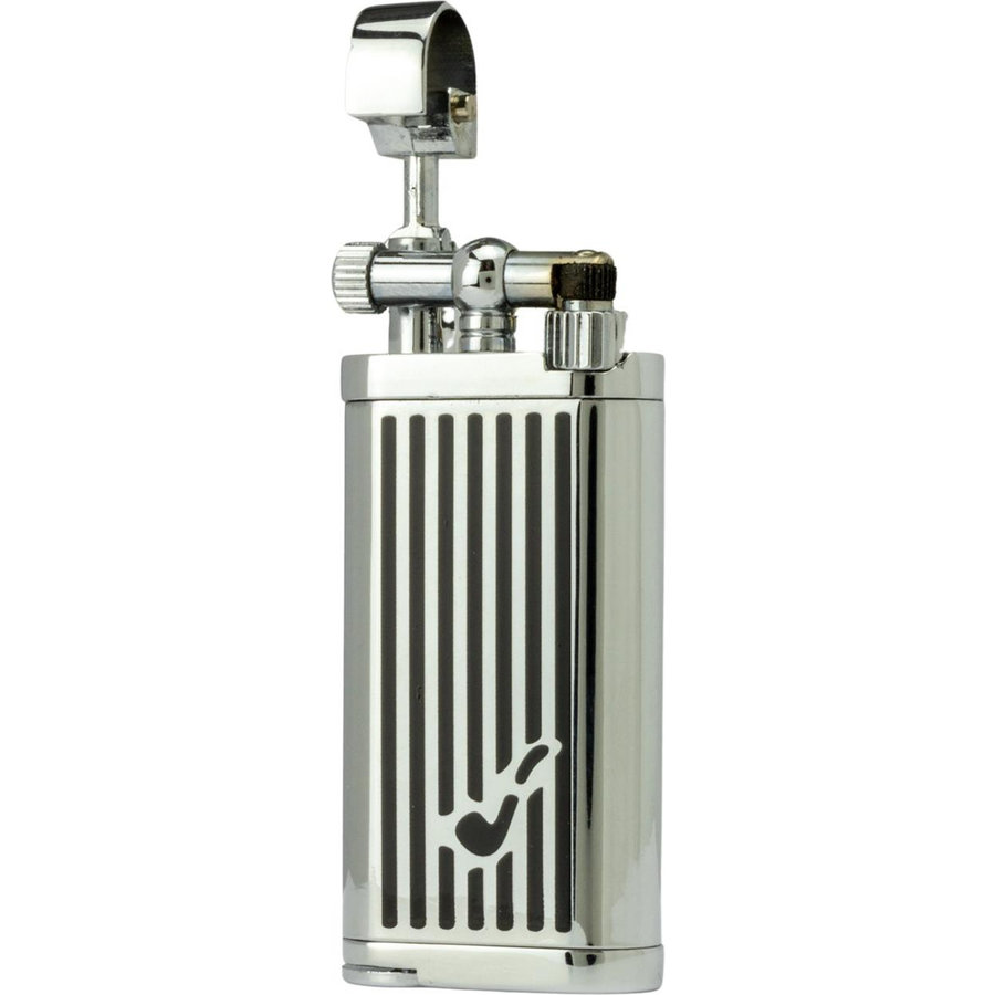 Pipe Lighter Jean-Claude Oldie Chrome Stripes