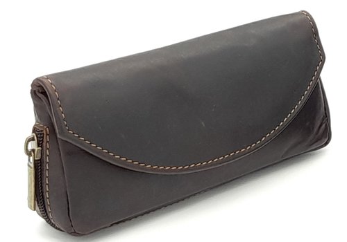 Guy Janot Leather Pipe Pouch for 1 pipe Brown 