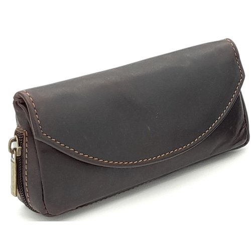 Guy Janot Leather Pipe Pouch for 1 pipe Brown 