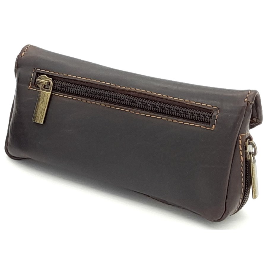 Guy Janot Leather Pipe Pouch for 1 pipe Brown