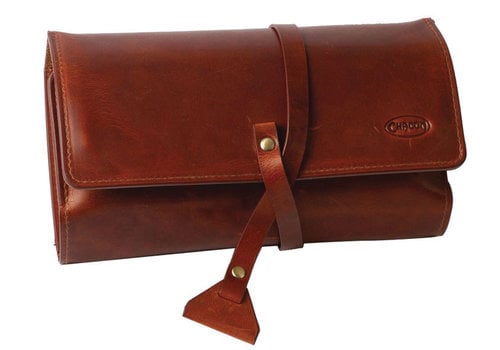 Chacom Roll Up Pipe Pouch for 2 pipes Full Grain Leather 