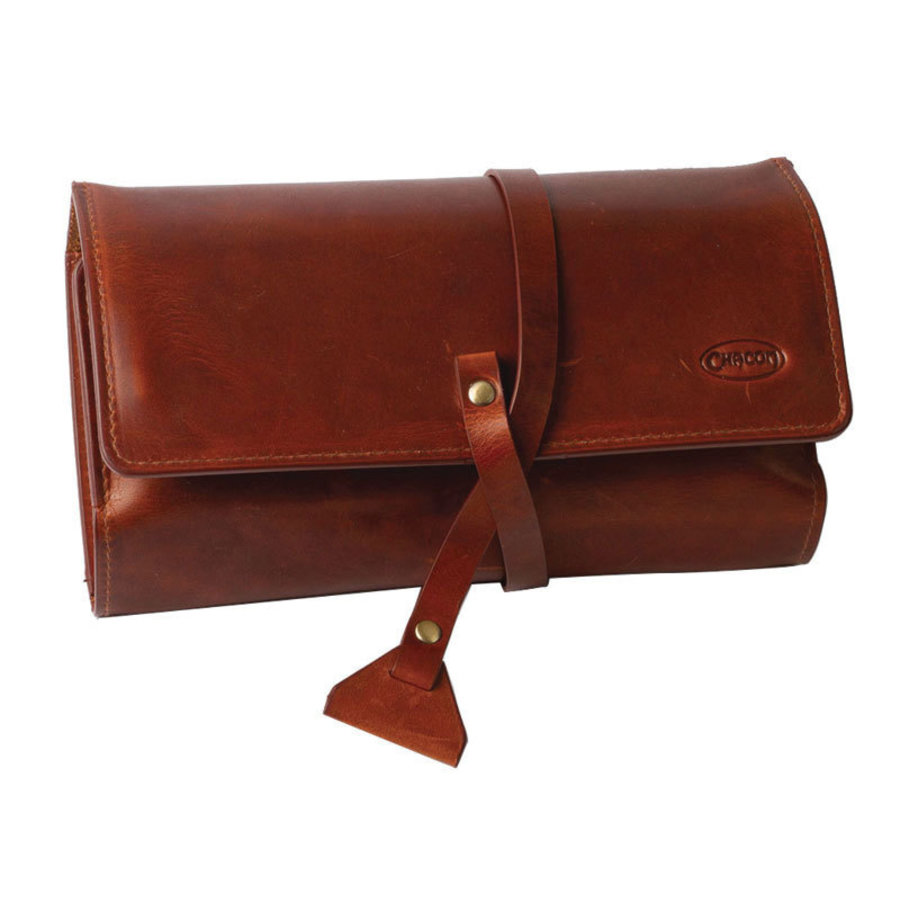 Chacom Roll Up Pipe Pouch for 2 pipes Full Grain Leather