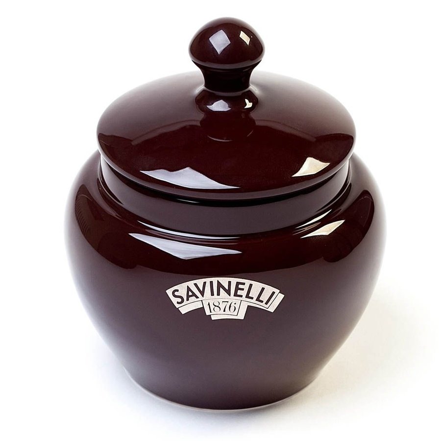 Savinelli Tobacco Jar Ceramic Brown