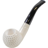 Pipe Block Meerschaum Golf Medium Carved