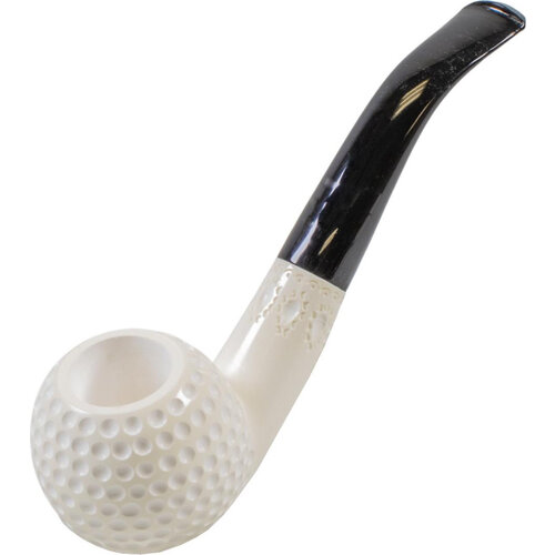 Pijp Block Meerschaum Golf Medium Carved 