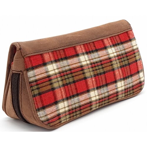 Guy Janot Leather Pipe Pouch for 2 pipes Scotland Red 