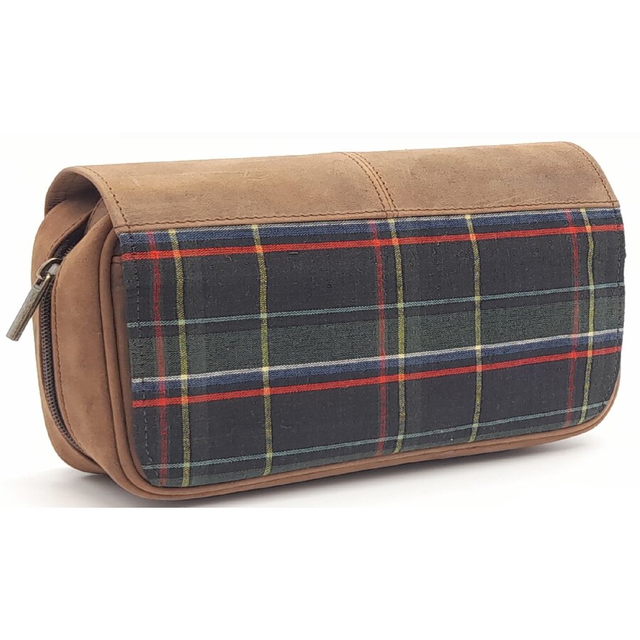 Guy Janot Leather Pipe Pouch for 2 pipes Large Scotland Green