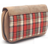 Guy Janot Leather Pipe Pouch for 3 pipes Scotland Red