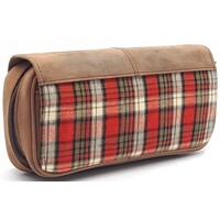 Guy Janot Leather Pipe Pouch for 2 pipes Large Scotland Red