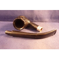 Pipe Peterson Junior Silver Mounted Bent Billiard Sand