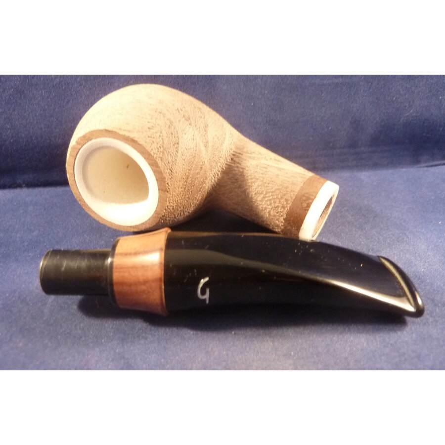 Pipe Giordano Estate Walnut  14773 Meerschaum Inlay