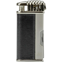Pijpaansteker Jean-Claude Kent Chrome/Black Leather