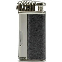 Pijpaansteker Jean-Claude Kent Chrome/Black Leather