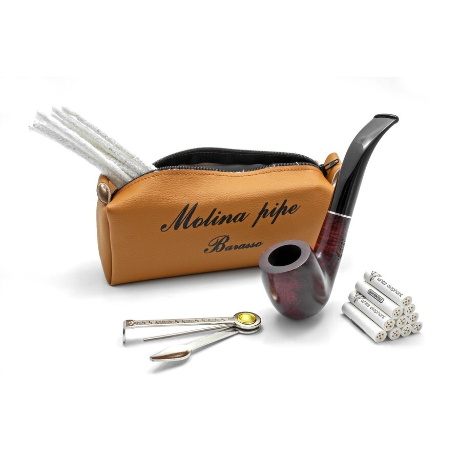 Pijp Molina Beginner Set Burgundy Bent