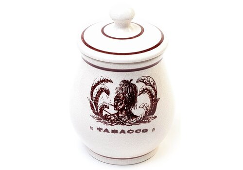 Savinelli Tobacco Jar Ceramic Vintage Indian 