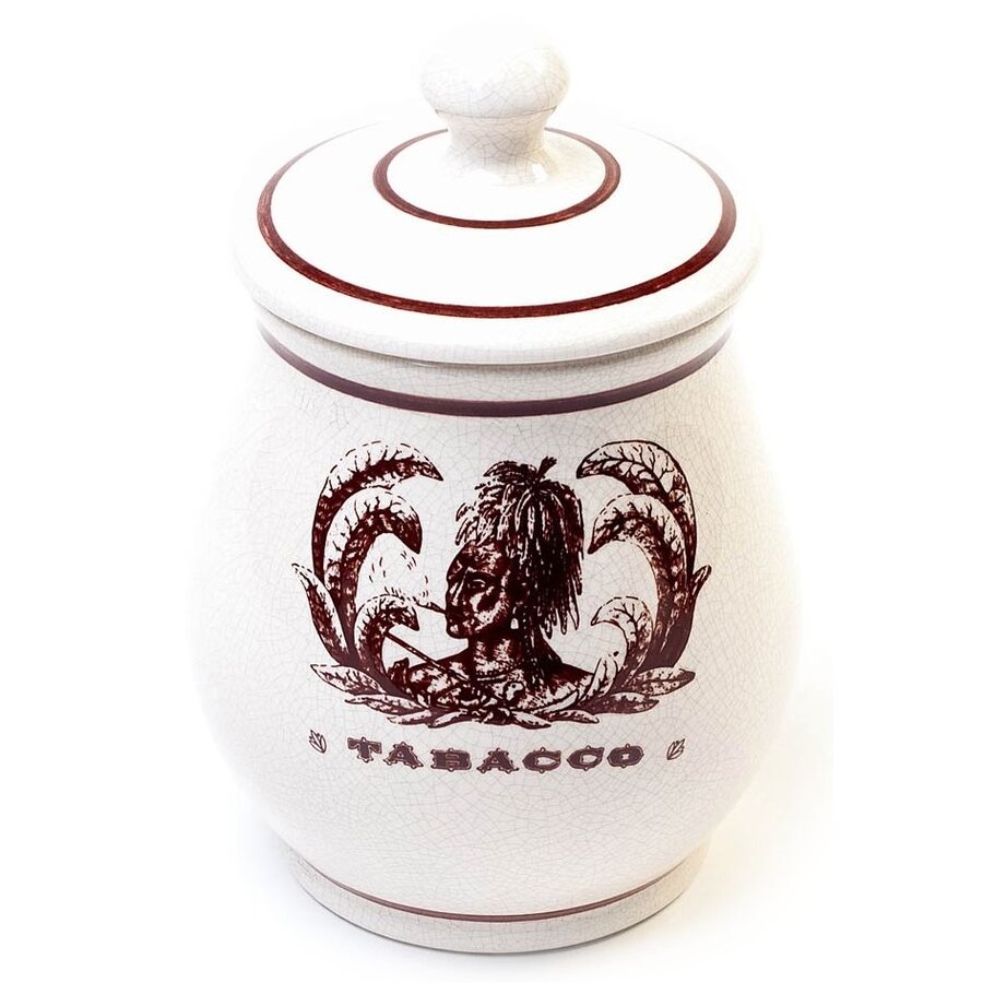Savinelli Tobacco Jar Ceramic Vintage Indian