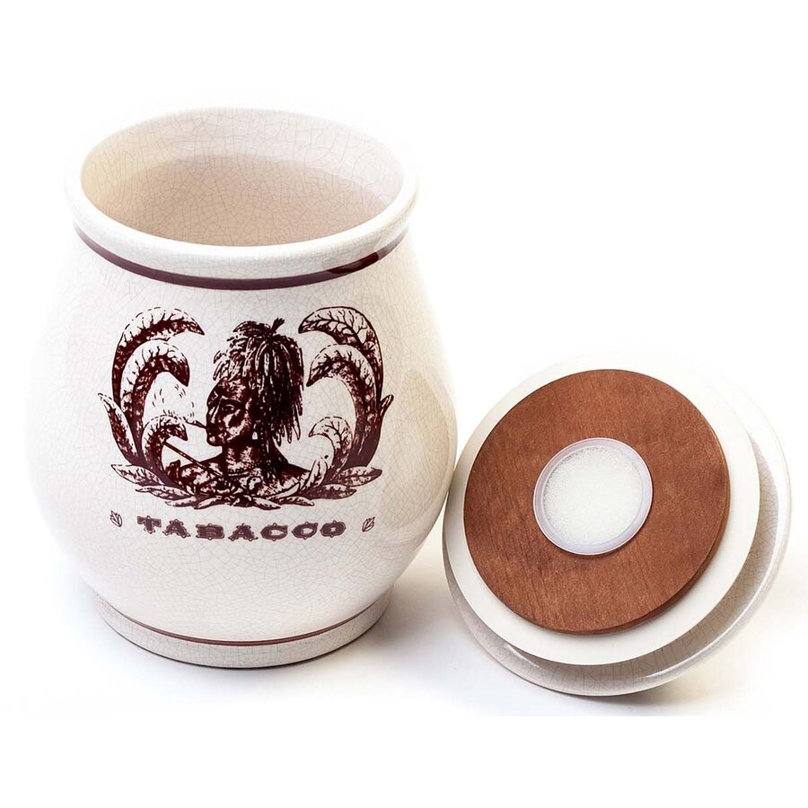 Savinelli Tobacco Jar Ceramic Vintage Indian