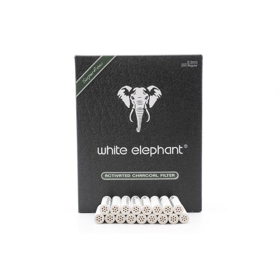 White Elephant 250 Activated Charcoal Filters 9 mm.