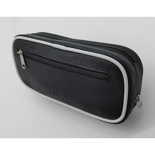 Guy Janot Leather Pipe Pouch for 2 pipes Black/White 