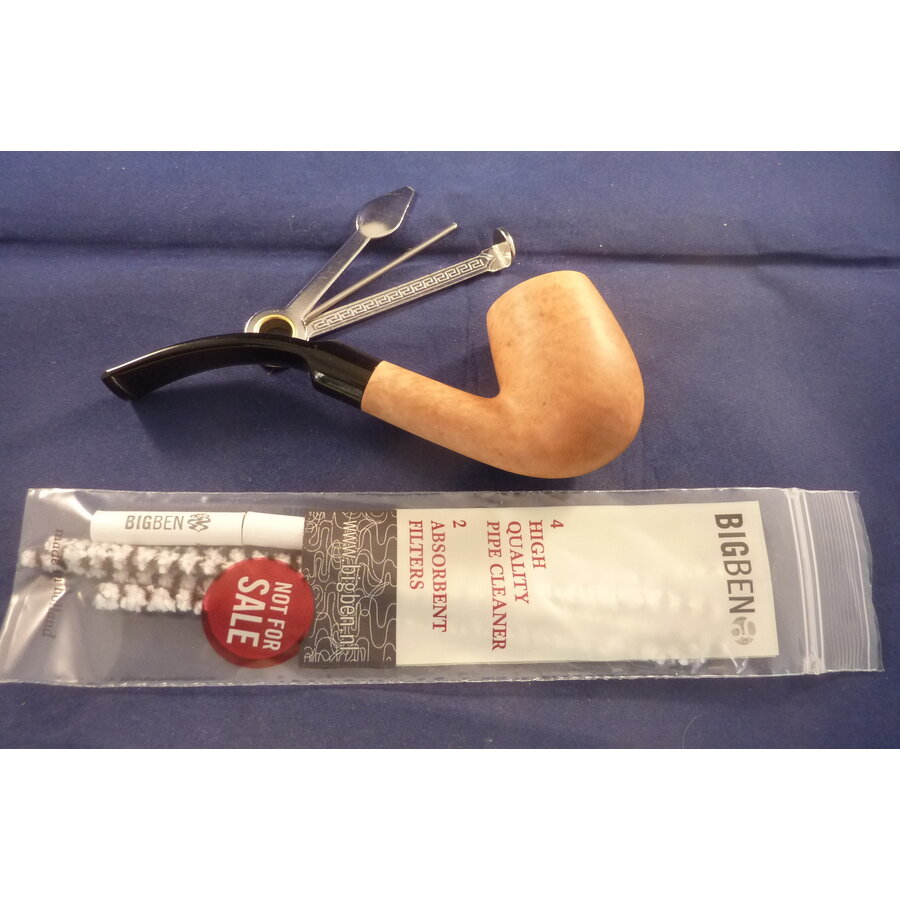 Pipe Big Ben Pipe Smoking Set Natural Bent