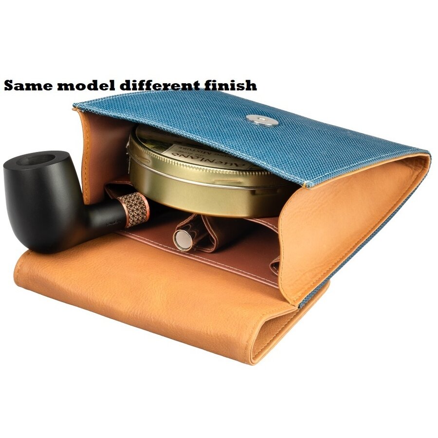 Vauen Leather Pipe Bag Easy  for 2 pipes Navy
