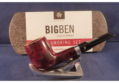 Pipe Big Ben Pipe Smoking Set Elegant TwoTone Red Straight 