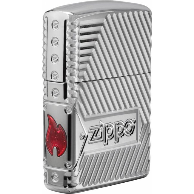 Zippo Lighter Zippo Armor Case 8 Sides Carved