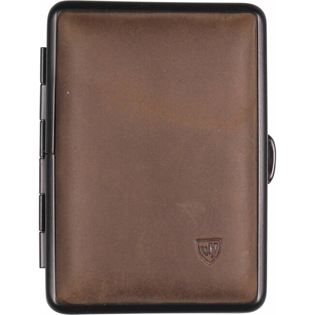 Cigarette Case Soft Leather Brown Small