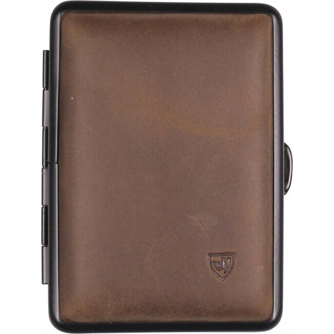 vom Hofe Cigarette Case Soft Leather Brown Small