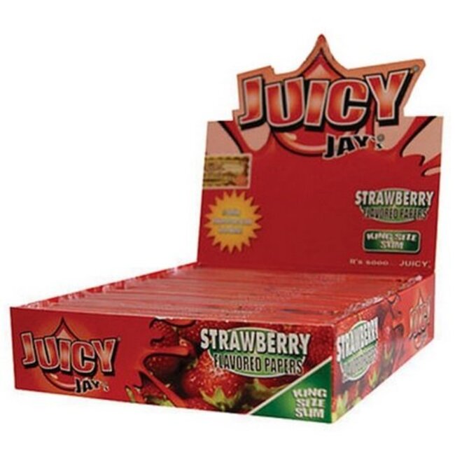 Juicy Jay's Juicy Jay's Strawberry Kingsize Slim Rolling Paper Box