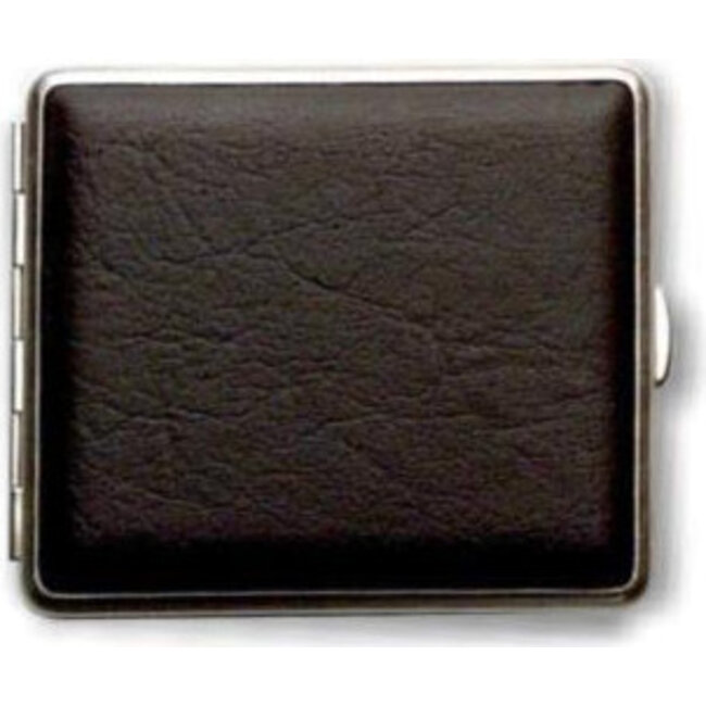 Cigarette Case Artificial Leather Black