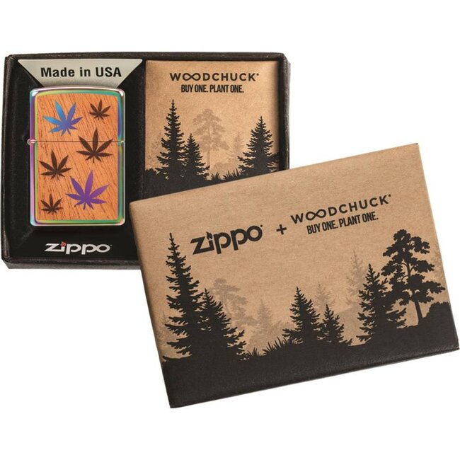 Aansteker Zippo Cannabis Woodchuck Emblem