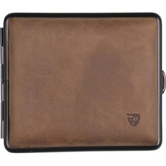 vom Hofe Cigarette Case Soft Leather Brown