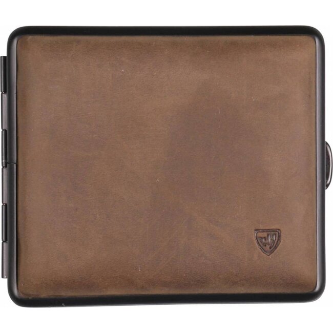 Cigarette Case Soft Leather Brown