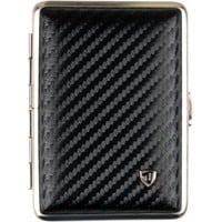 Cigarette Case Leather Carbon-Look Small