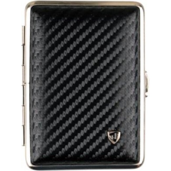 vom Hofe Cigarette Case Leather Carbon-Look Small