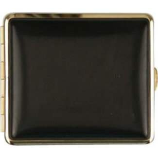 vom Hofe Cigarette Case Leather Black/Gold